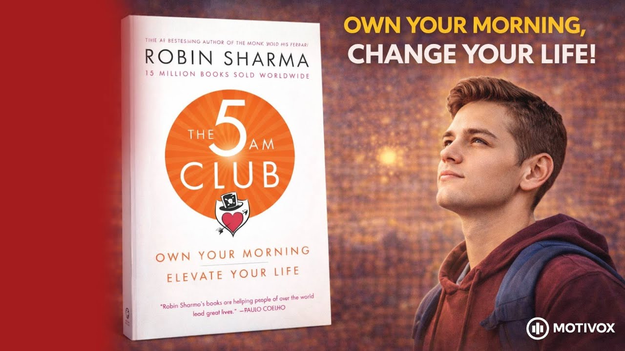 The 5 AM Club Summary | Own Your Morning, Elevate Your Life | MOTIVOX #The5AMClub #robinsharma