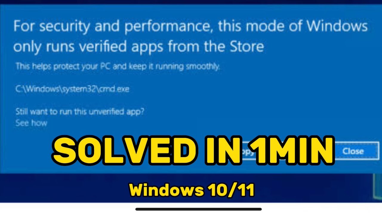 for security and performance this mode of windows only runs verified apps from the store