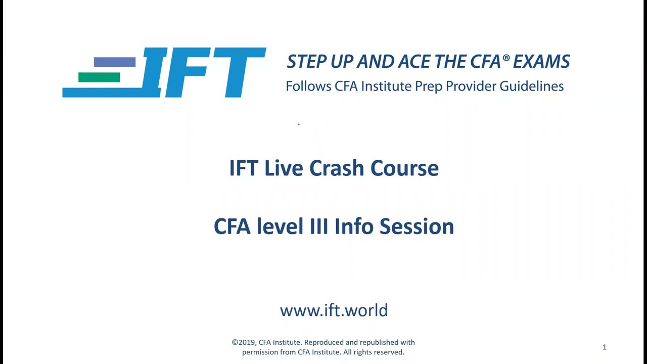Level III CFA Crash Course Webinar (Level 3)