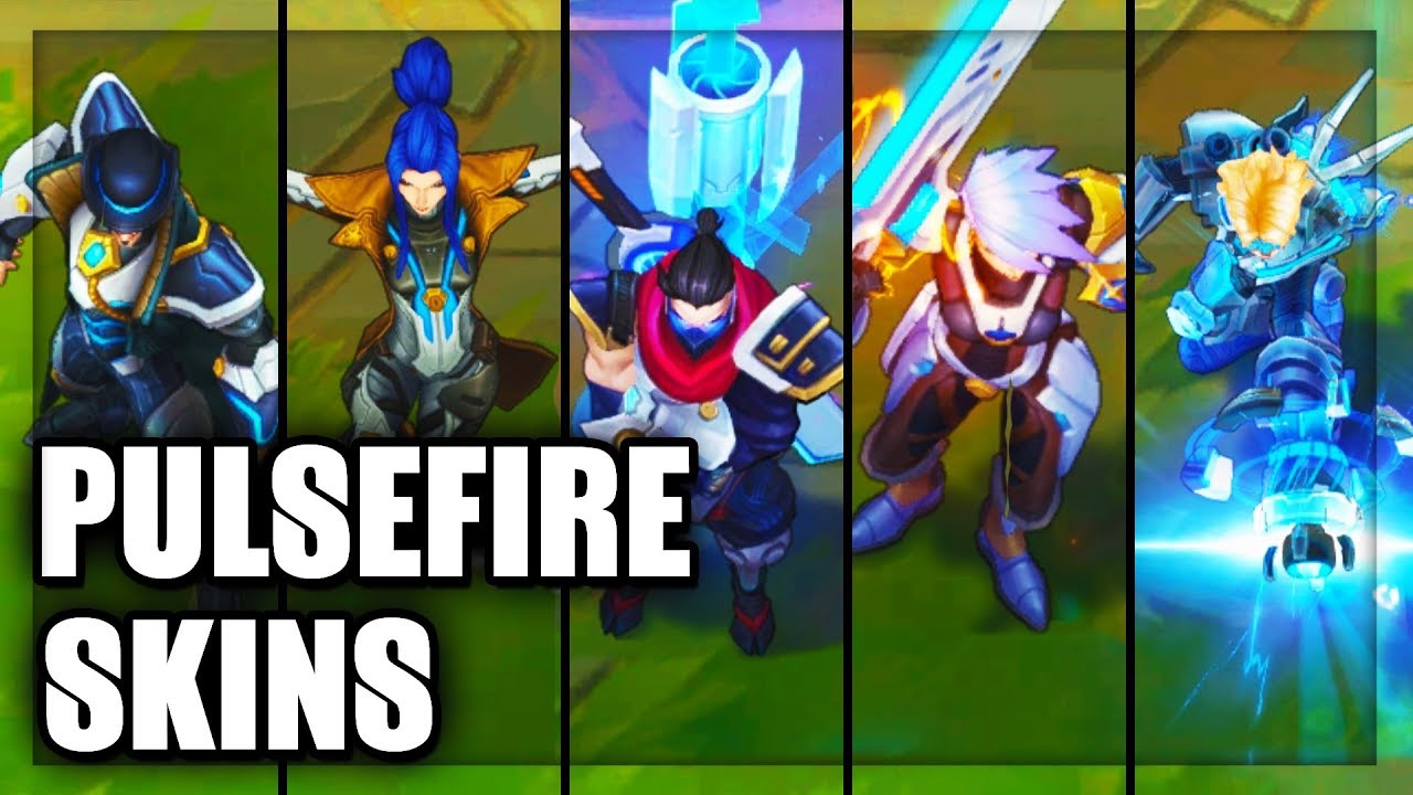 All Pulsefire Skins Spotlight Riven Twisted Fate Shen Caitlyn Ezreal (League of Legends)