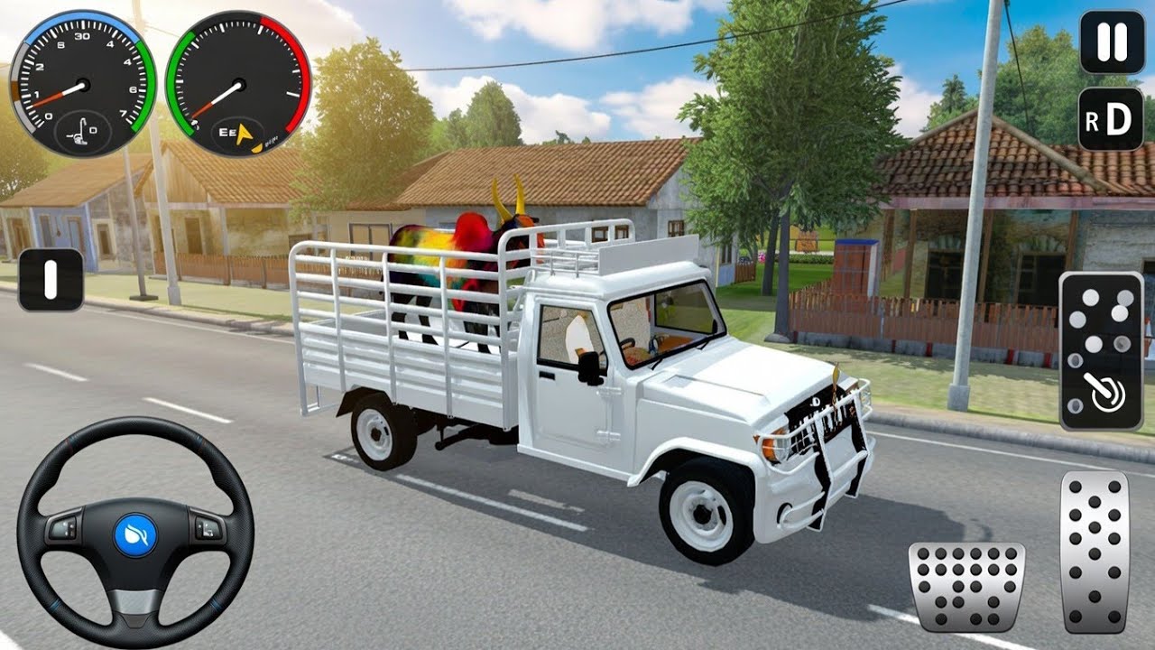 Mahindra Bolero Animal Transport Truck | Village Route Drive 🥳 | Indian Traffic Mod | BUSSID Game