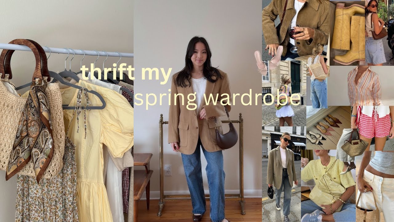 come thrift my pinterest inspired spring wardrobe 🌸💛 | local thrift + try on haul