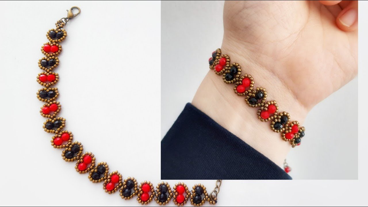 Kalpli Bileklik Yapımı. Heart Bracelet Making. Beaded Bracelet