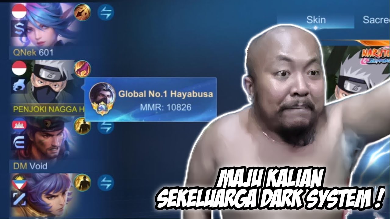 REAKSI PASCOL LIHAT TOP 1 GLOBAL HAYABUSA NYAMAR JADI PENJOKI NAGA HITAM 🤣🤣 - Mobile Legends !