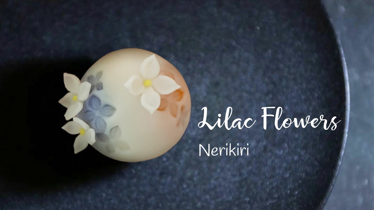 HOW TO MAKE  LILAC FLOWER NERIKIRI WAGASHI