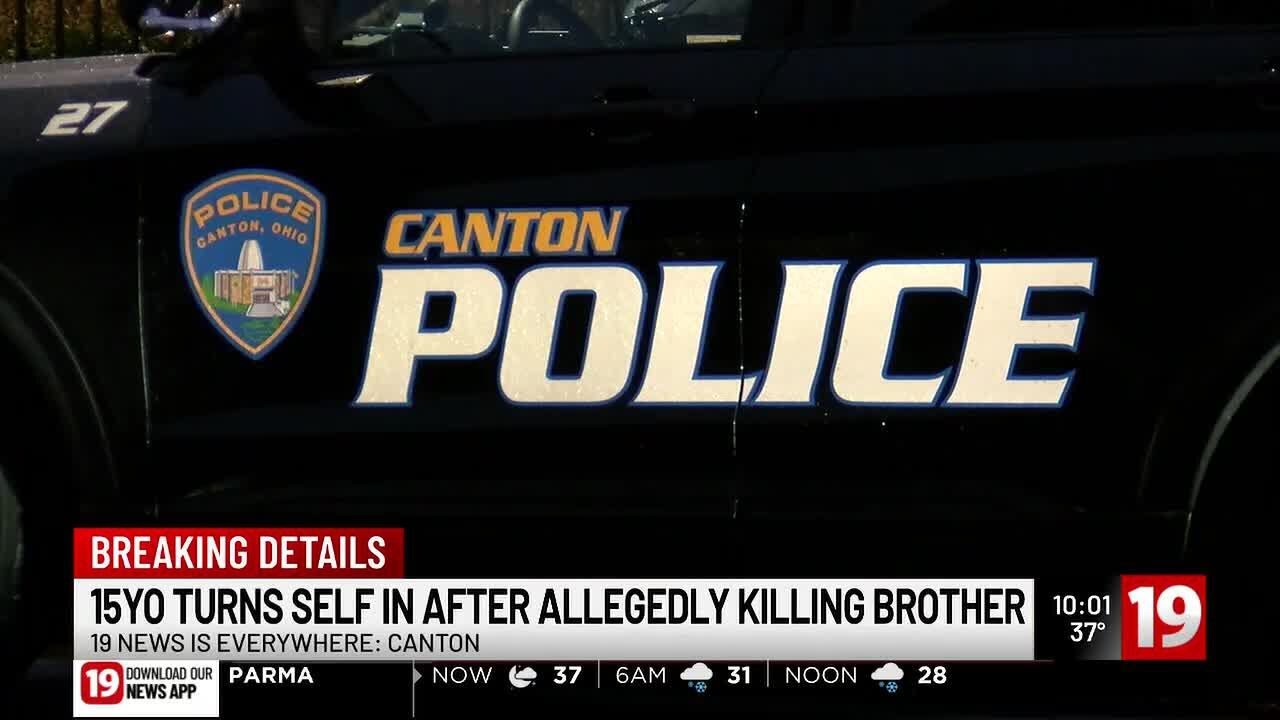 15-year-old turns himself in after he allegedly shot, killed his 12-year-old brother: Canton Poli...
