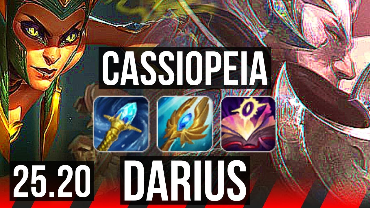 CASSIOPEIA vs DARIUS (TOP) | 11/0/0, 7 solo kills, Legendary | EUW Master | 25.20