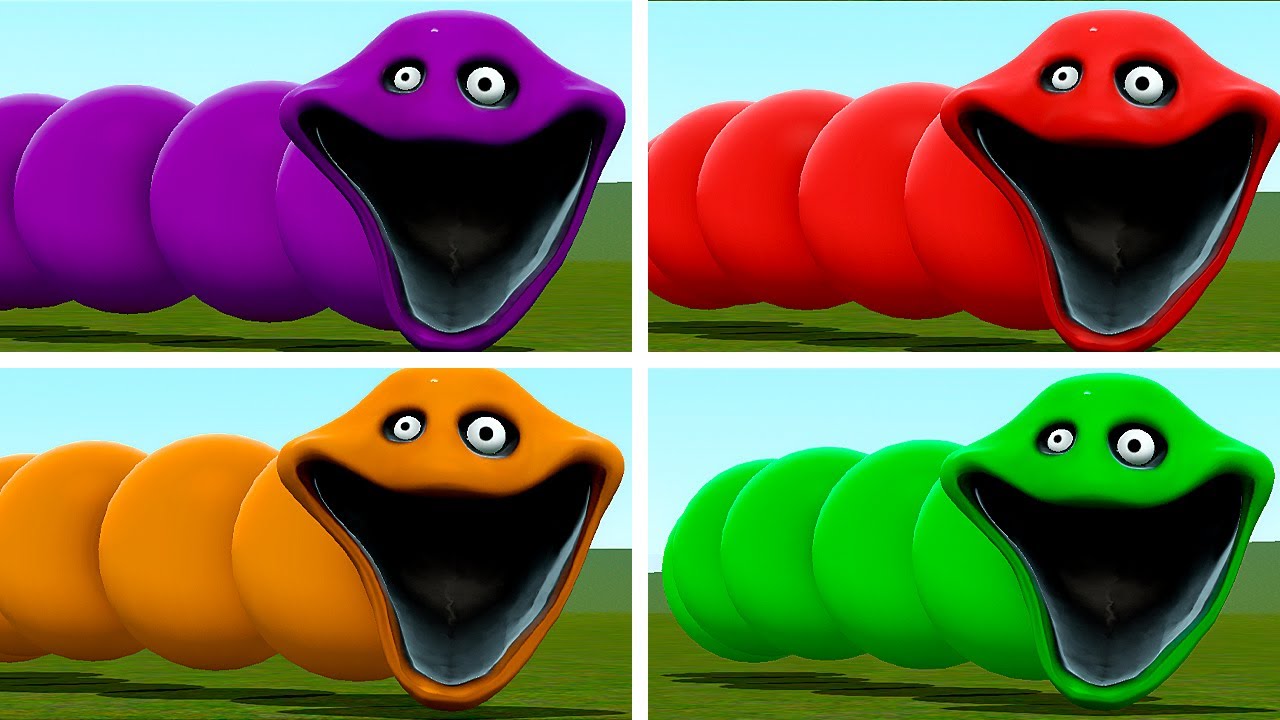 WHO IS THE STRONGEST COLORED HUNGRY WORM FOR ROBLOX In Garry's Mod!?