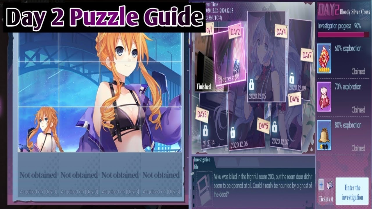 Puzzle Guide Day 2;ThunderStorm Villa Event | Date A Live Spirit Pledge