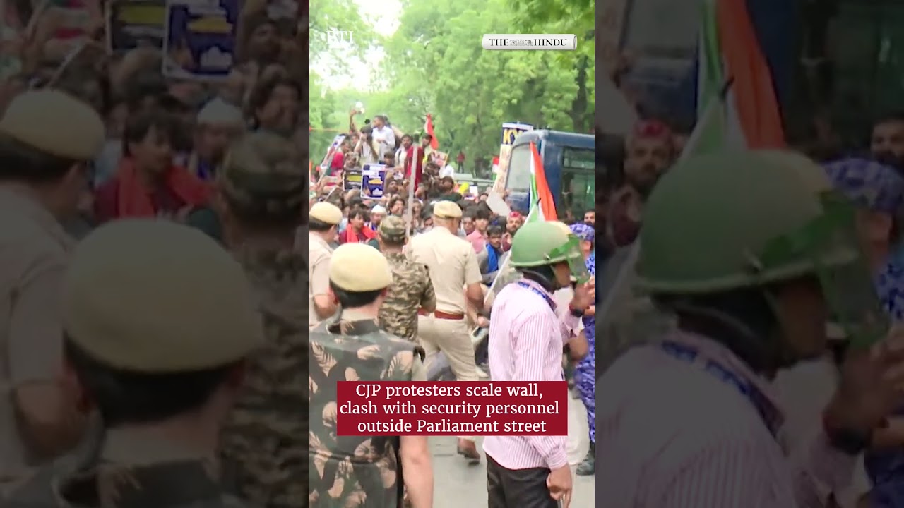 CJP protesters clash with police near Parliament Street