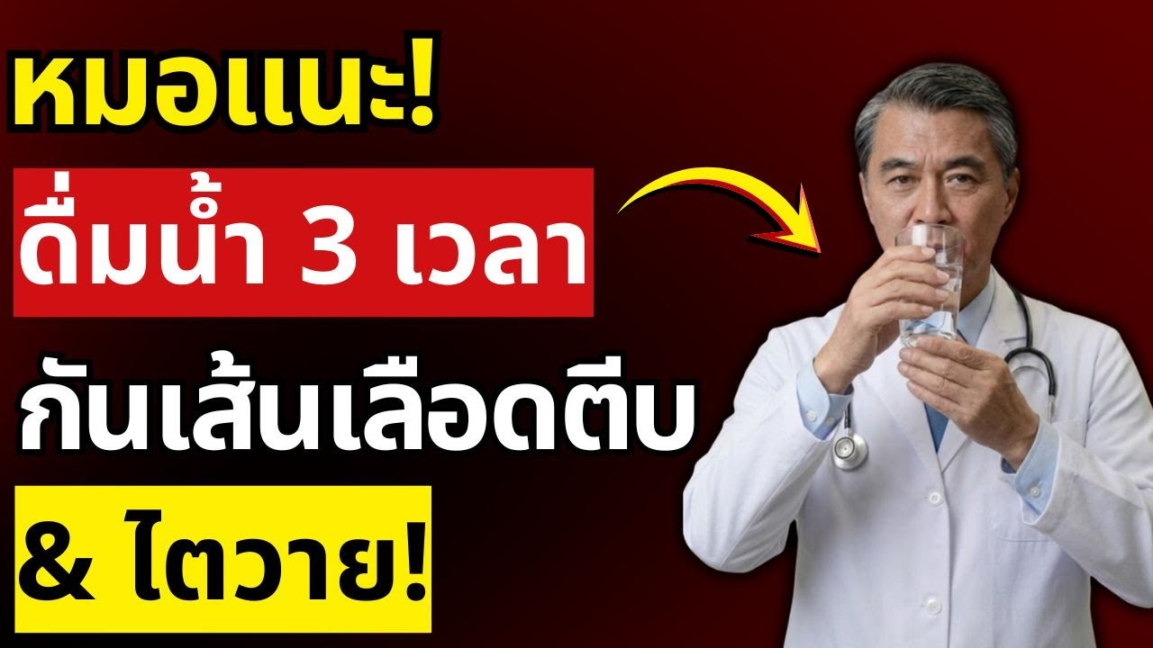 ดื่มน้ำอย่างไรให้เลือดไม่หนืด? 3 ช่วงเวลาสำคัญ ฟื้นฟูไต-กันอัมพฤกษ์ได้จริง! | สุขภาพผู้สูงอายุ