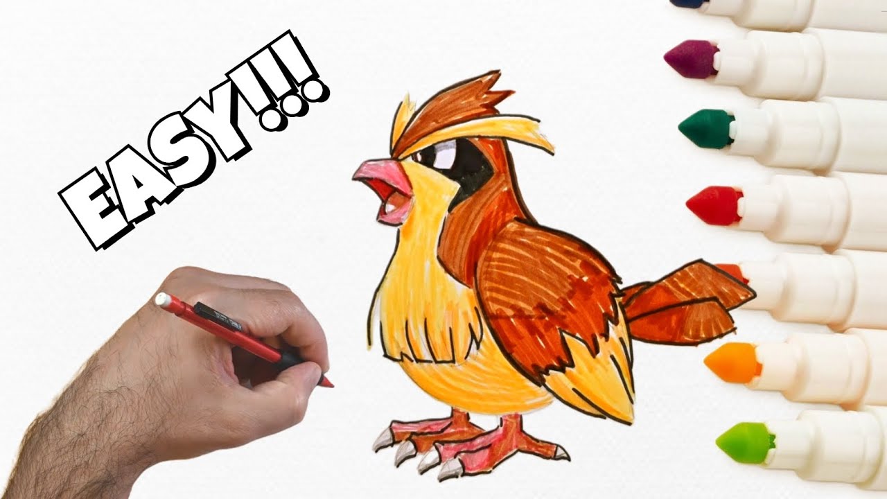 Drawing Pidgey | Easy Art for Beginners 