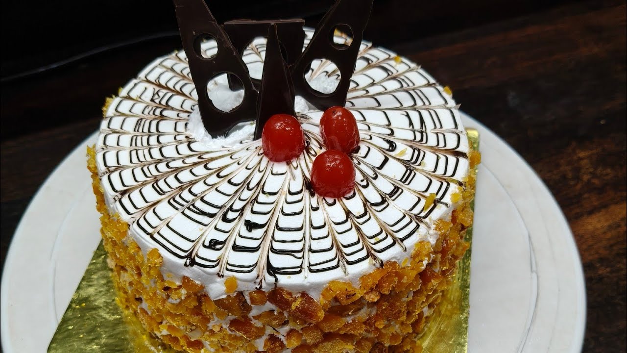 BUTTERSCOTCH CAKE II DESIGN II BIRTHDAY CAKE II 1 POUND II 🎂🎂 II 