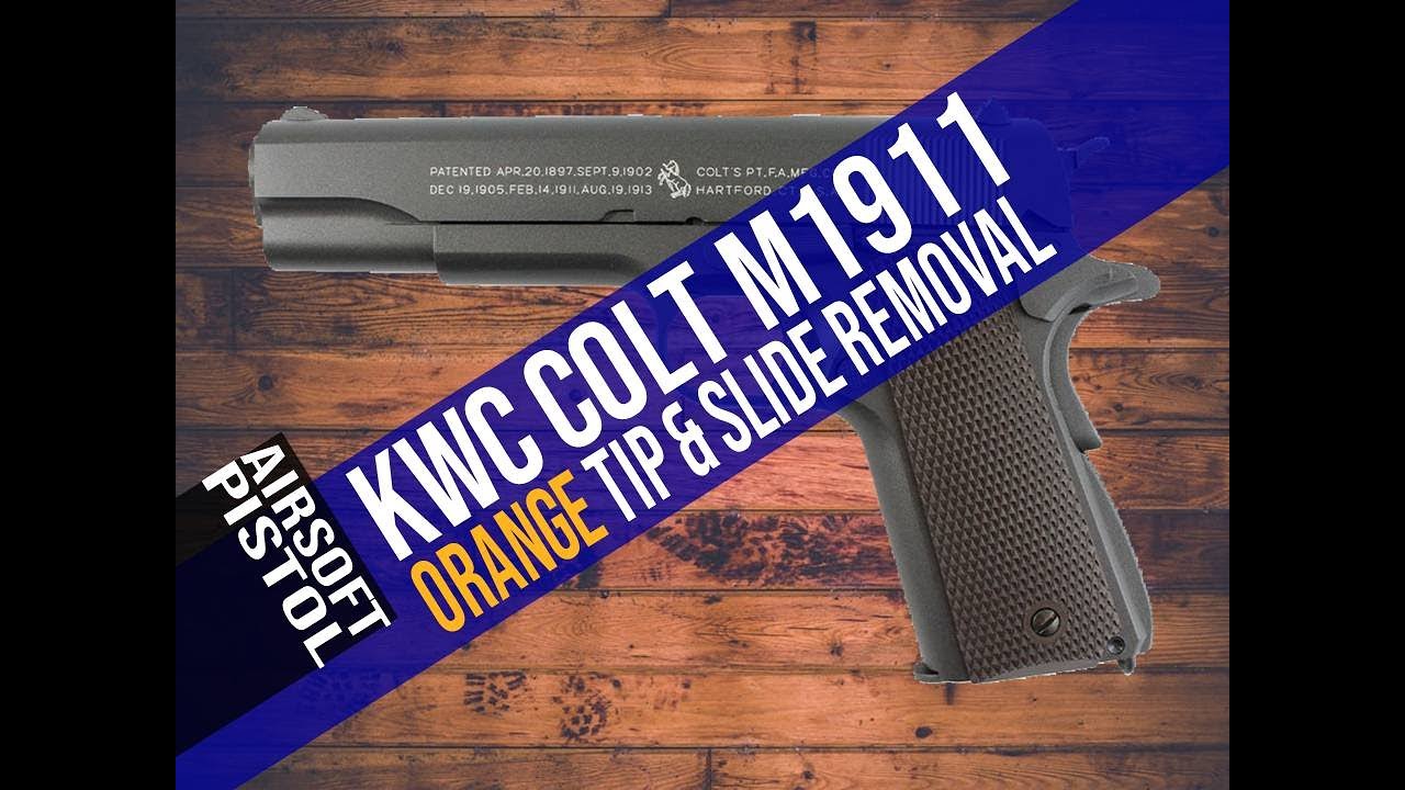 KWC Colt M1911 CO2 Orange Tip and Slide Removal