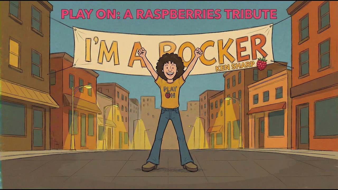 Ken Sharp - I'm A Rocker | Play On: A Raspberries Tribute (Official Visualizer | Powerpop Glam Rock)