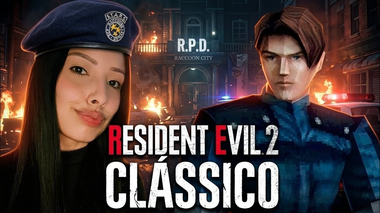 🔴PRIMEIRA VEZ JOGANDO RESIDENT EVIL 2 CLÁSSICO DUBLADO! Será que eu sobrevivo?