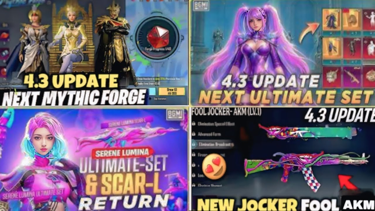 bgmi 4.3 ultimate set leaks  🔥NEXT PRIZE PATH IN BGMI 4.2 |🥰 M416 FOOL RETURN BGMI? BGMI 4.3 UPDATE😱