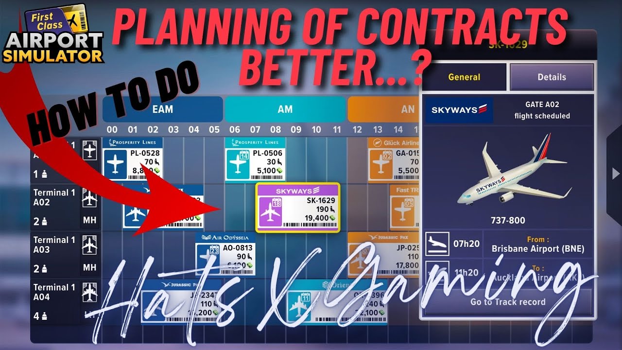 Airport Simulator First Class | Scheduling Contracts | Airline Contracts | @HatsXGaming
