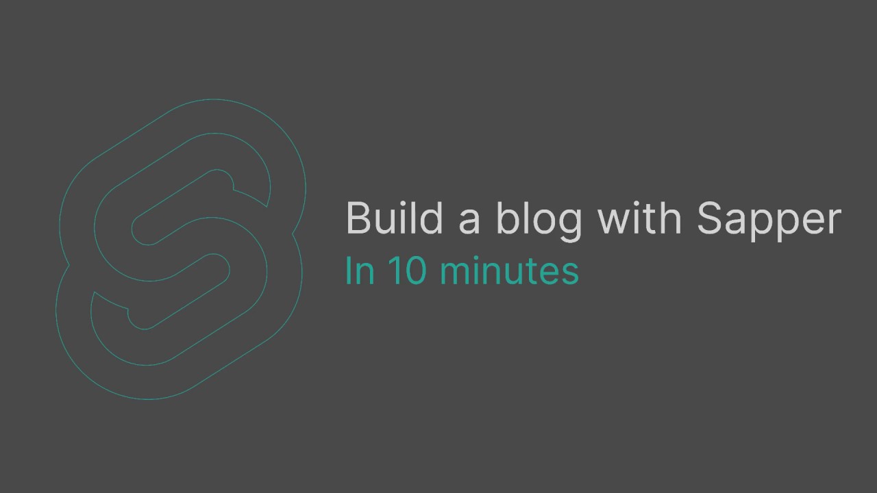Create a blog with Svelte+Sapper