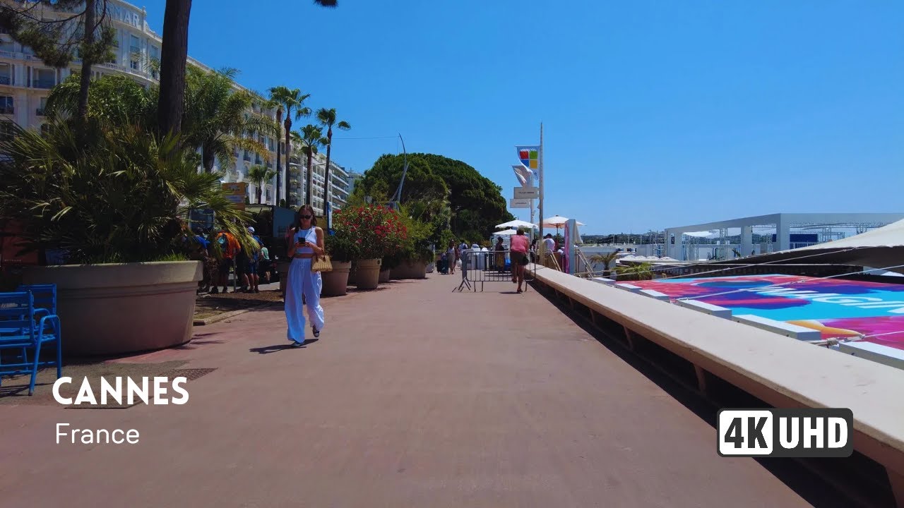 🇫🇷 CANNES - La Croisette  - 4K Walking Tour