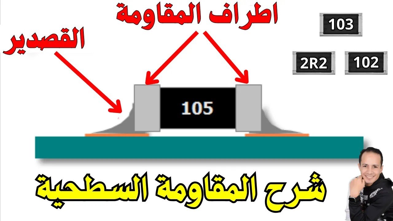 الدرس { 12 }  _ ماهي المقاومة السطحية smd_ شرح عملي #تعليم_صيانة_الالكترونيات