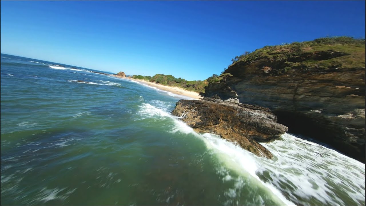 Cinematic FPV Drone Coastal Surfing: Valla Beach NSW