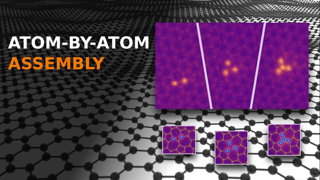 Primitive Si structures assembled atom-by-atom in a STEM