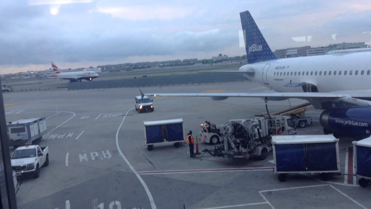 Boarding announcements at John F Kennedy International airport T5 jetBlue