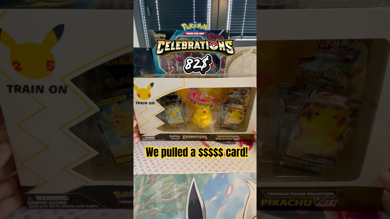 Opening the Celebrations Pikachu VMAX Box! ⚡🎉 INSANE PULLS?! #pokemon #pokemoncards#shorts