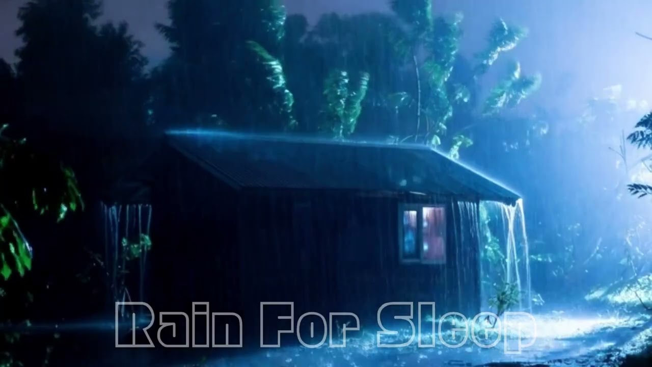 Rain Sounds for Sleeping - BLACK SCREEN - Sleep FAST with Heavy Rain
