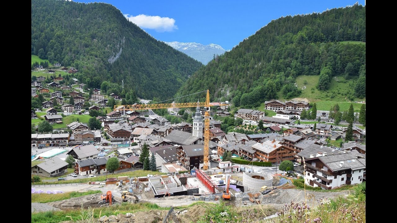 Construction télésiège Crêt du Merle la Clusaz - Poma