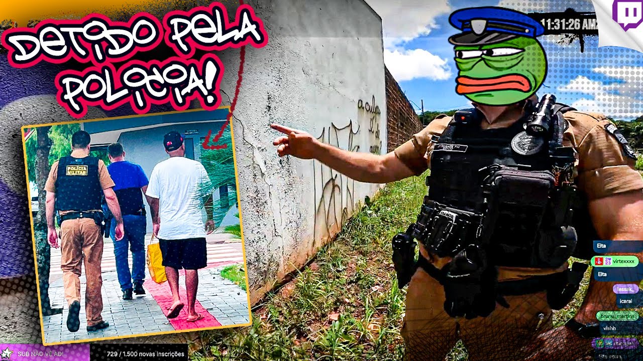 FUI DETIDO PELA POLICIA FAZENDO GRAFFITI!