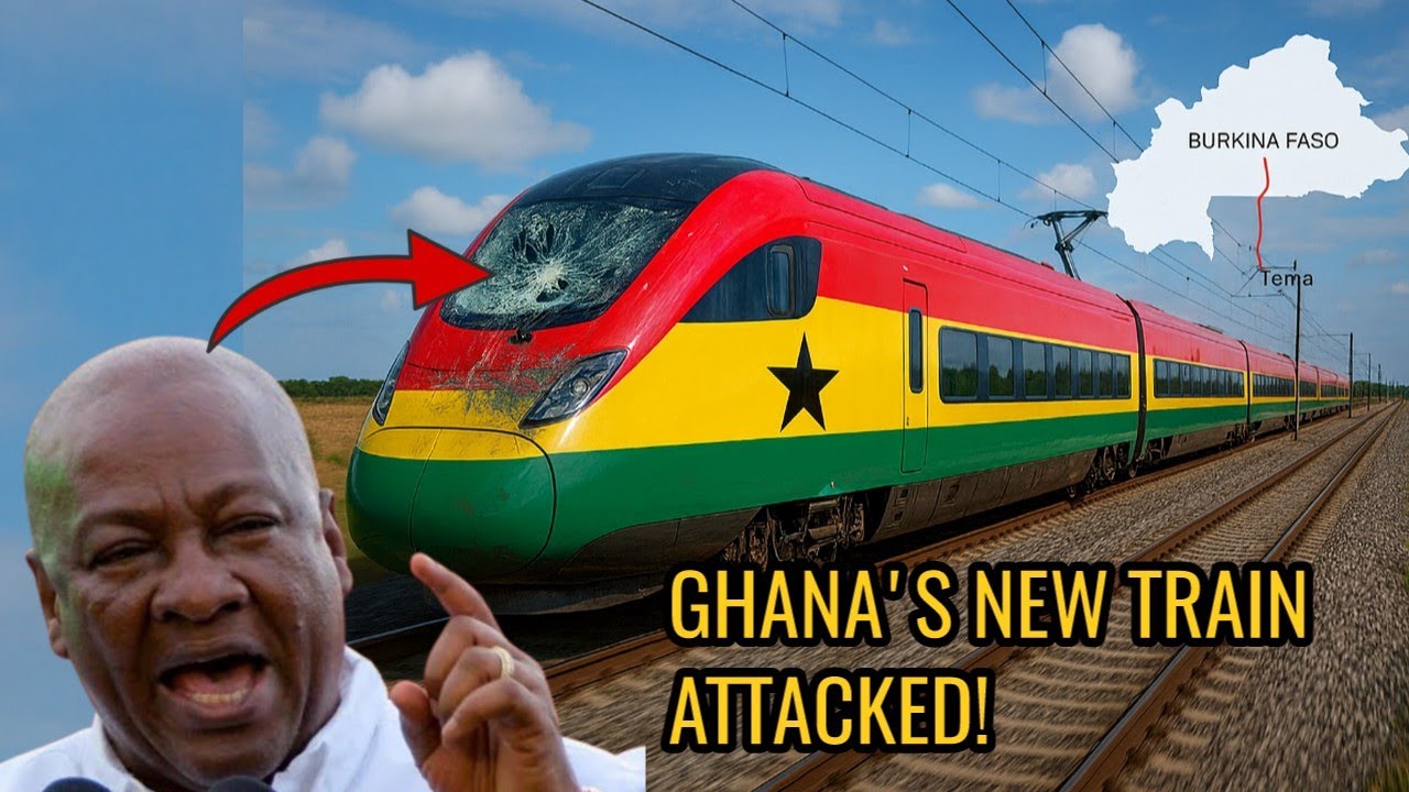 Невероятно! В поезд Гана Тема–Мпакадан попал камень — экран уничтожен!