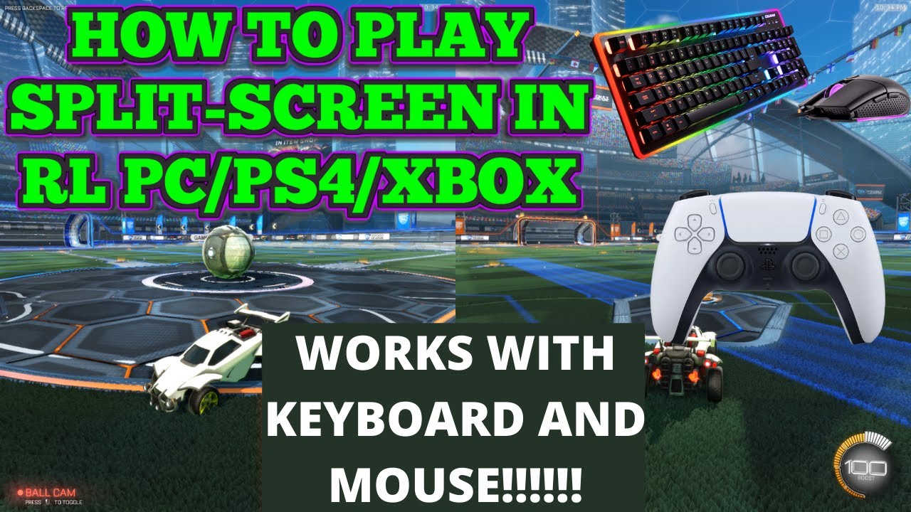 How to play Split-screen using keyboard/controller in Rocket League on PC/XBOX/PS4/PS5