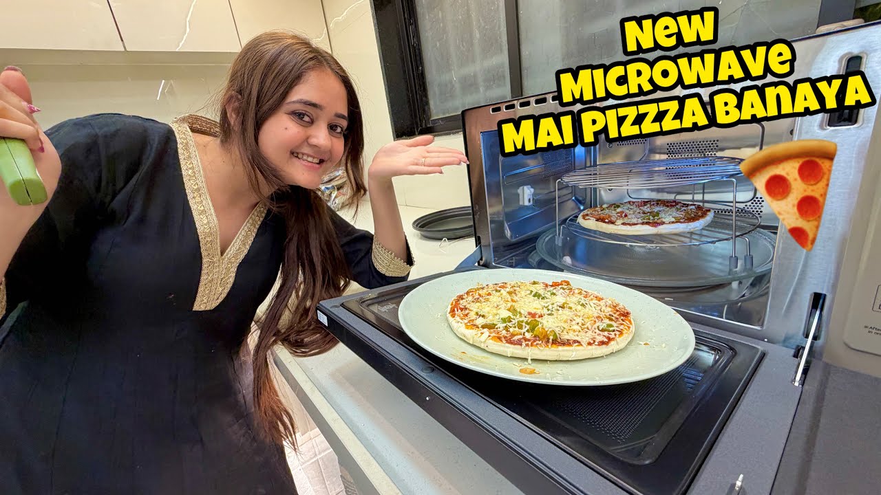 WOW 🤩 Dominos Jaisa Pizza Ghar me Banaya 😍New Microwave oven for new Kitchen