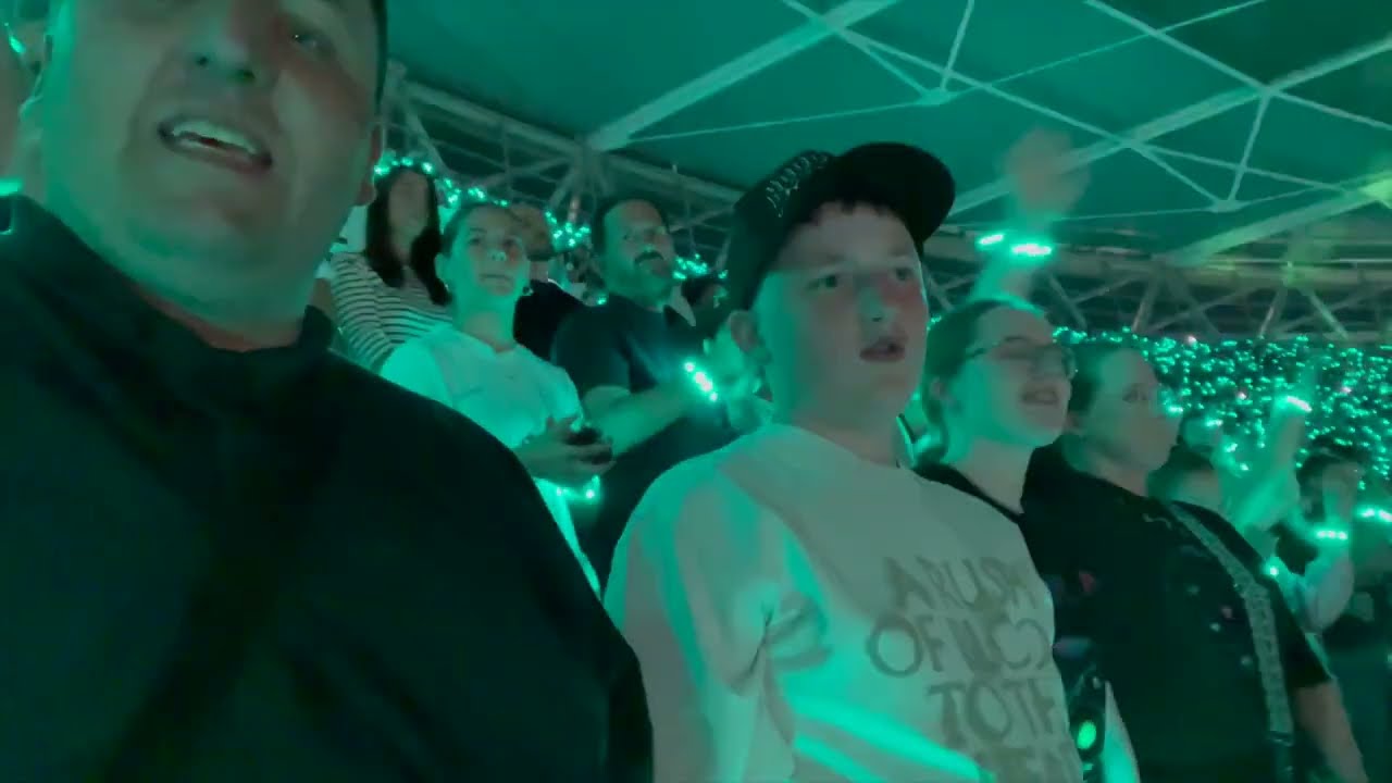 Fjölskyldann fór til London og sá Coldplay á Wembley