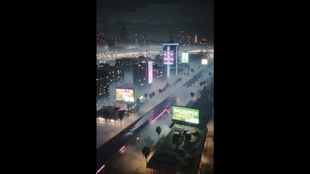 Cyberpunk City Night Drive 