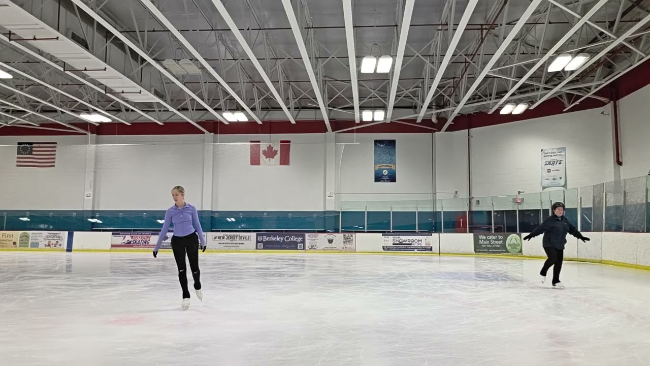 Trying new rink with new skates