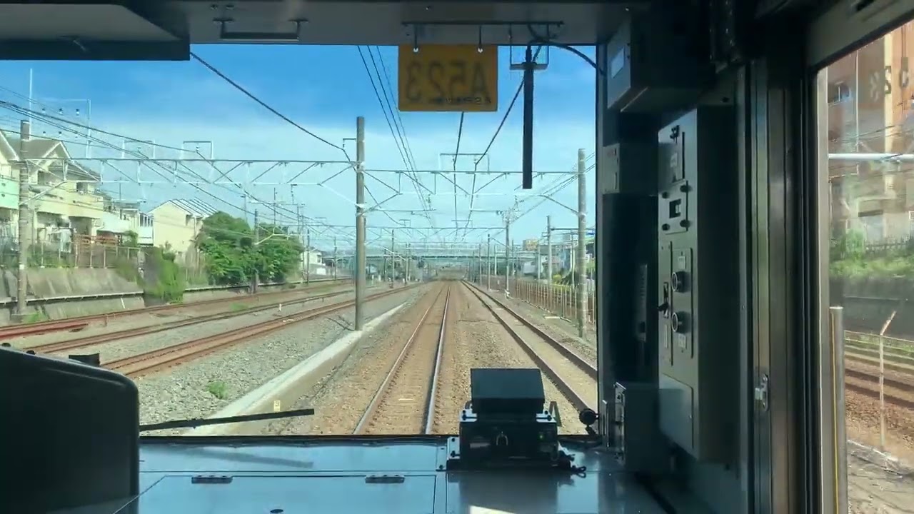 [前面展望]JR中央・総武線（各駅停車）津田沼駅から幕張本郷駅