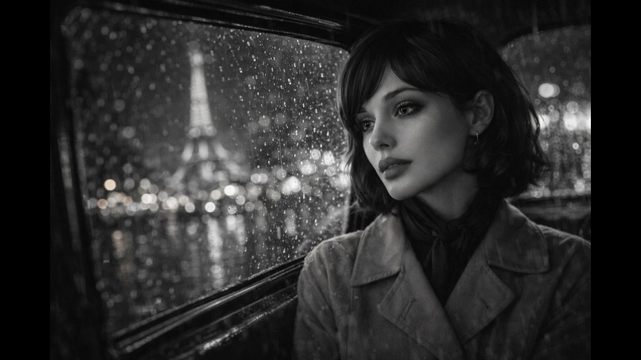 Paris Taxi Night 🌙 Vintage French Chanson | Rainy Paris Night Music