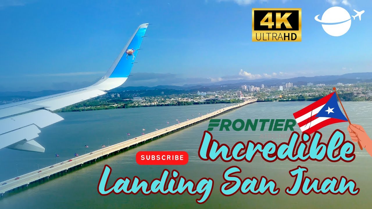 4K INCREDIBLE LANDING IN SAN JUAN PUERTO RICO - NEW A321NEO