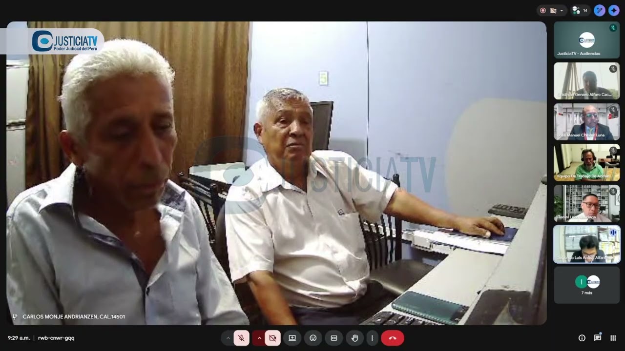 Audiencia de juicio oral contra Rodolfo Orellana Rengifo y otros acusados