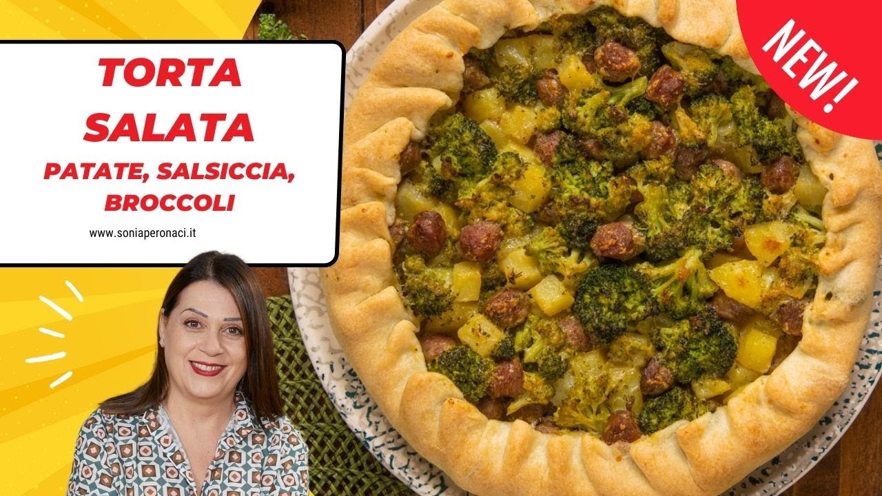 Torta salata patate, salsiccia e broccoli: super saporita, super buona!