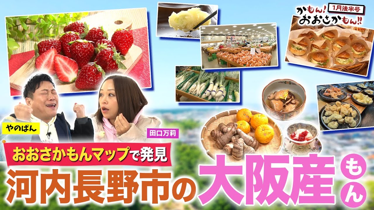 【河内長野市】道の駅で見つけた大阪産(もん)や採れたて新鮮！甘〜い完熟いちご！ さらに！大阪産（もん）を使った絶品料理も登場！かもん！おおさかもん！！2026年1月後半号