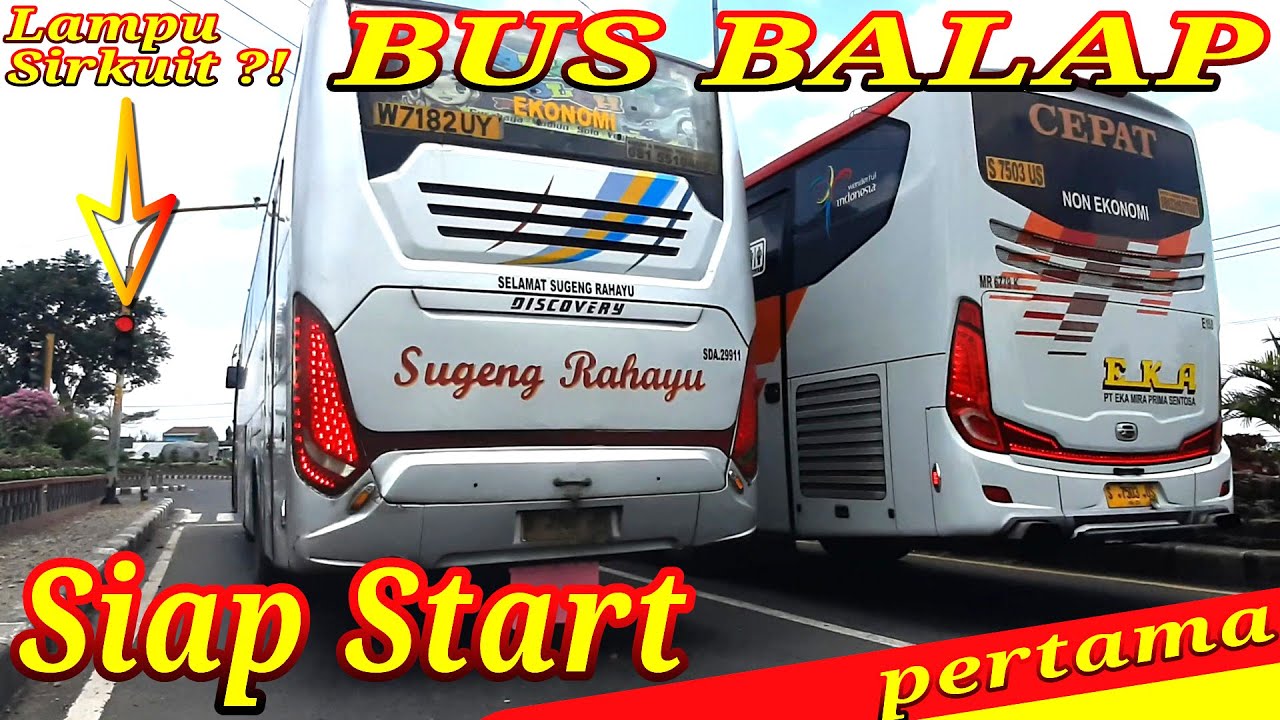 Sugeng rahayu vs eka~START bagaikan diatas lintasan Balap‼Setelah lampu merah~BUS full RACE ViraLL🏁‼