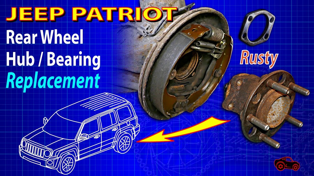 Замена подшипника задней ступицы Jeep Patriot (ржавый тормозной барабан)