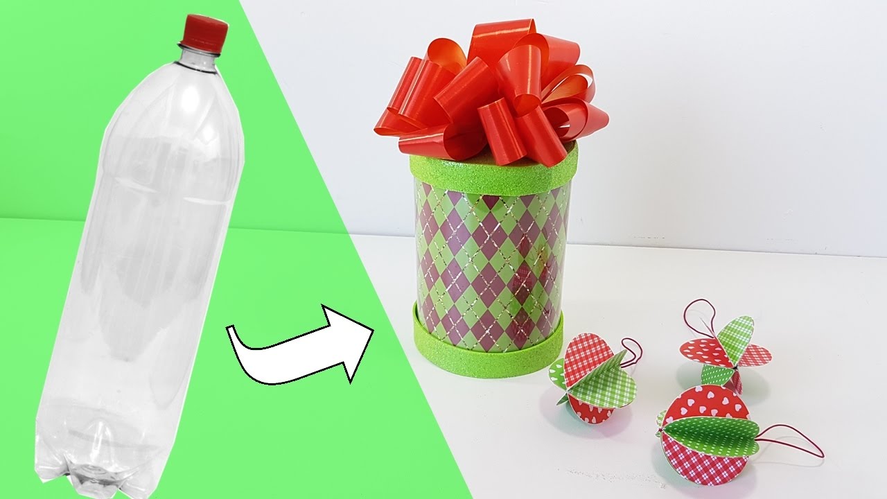 DIY | Ideia Com Garrafa Pet  Para o Natal | Viviane Magalhães