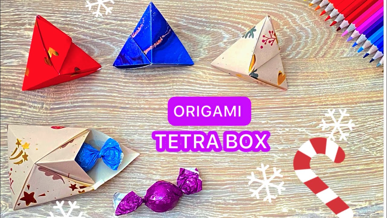 How to Make a Paper tetra Box 🎁 | Triangle Box Tutorial