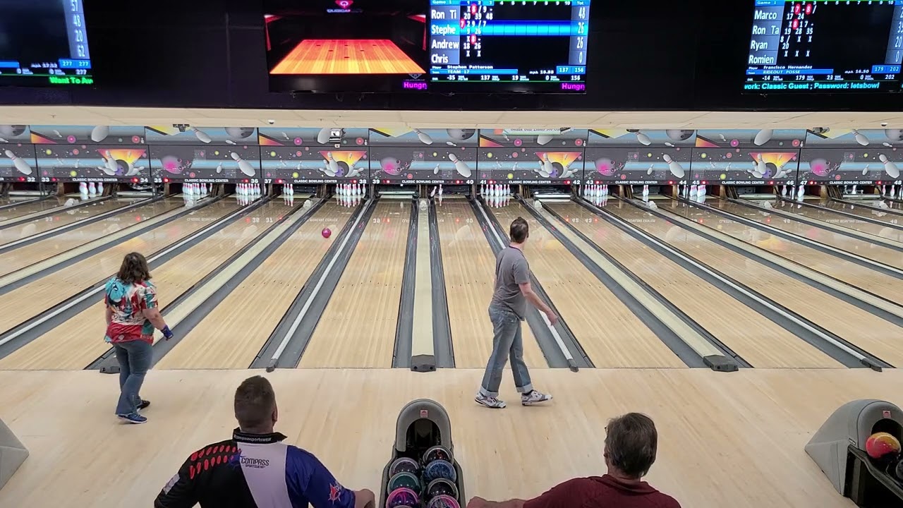 Brunswick classic league classic Bowl December 14, 2023 Defender Hybrid purple urethane spare ball
