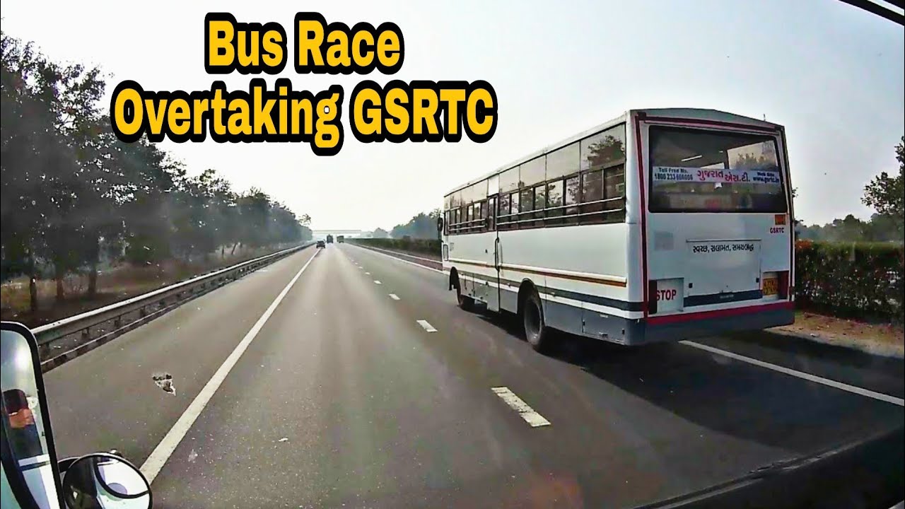 Bus Race | Overtaking GSRTC | Ahmadabad Vadodara express highway